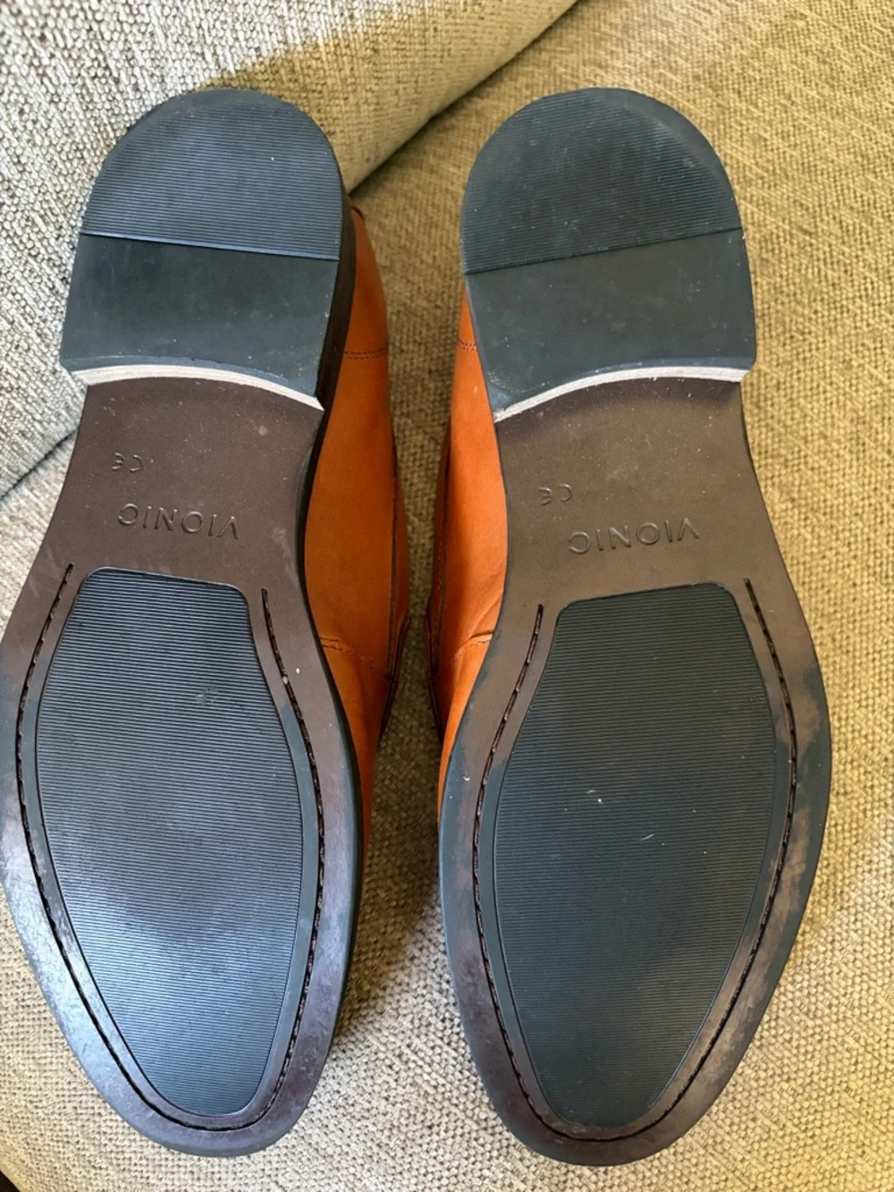 Vionic Men's Snyder Loafer in Cognac Brown Leather Size 13